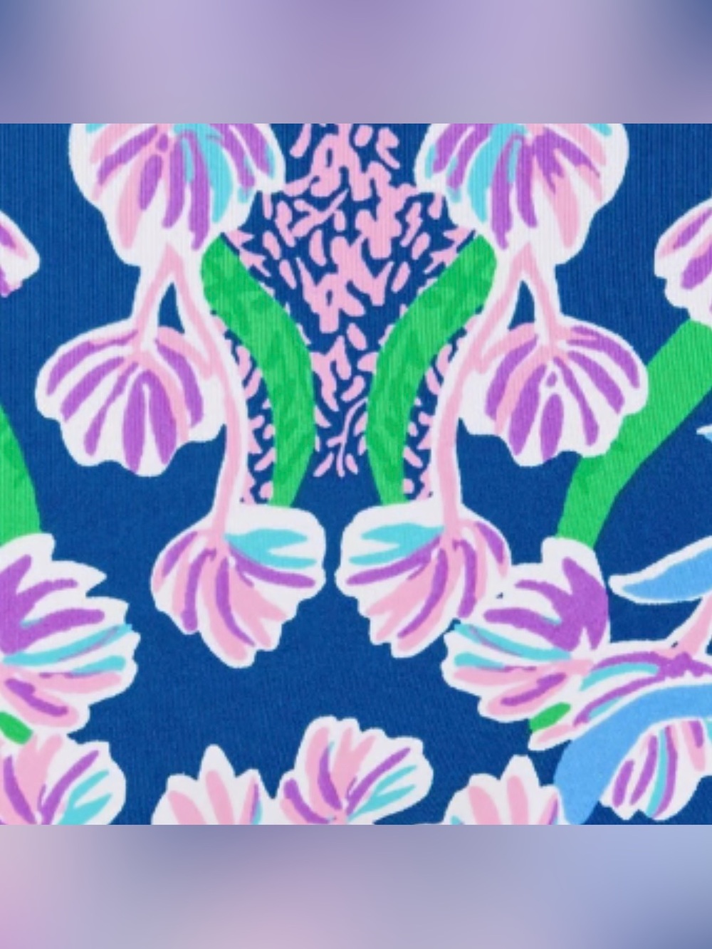 Lilly Pulitzer Nayte Rashguard Swim Set in Barton Blue Secret Escape - Picture 5 of 5